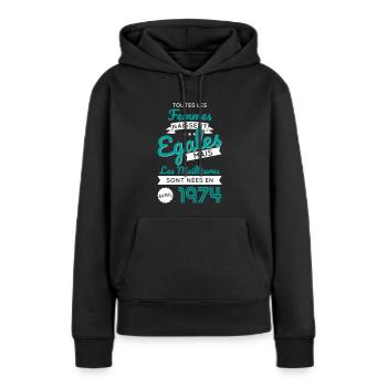 50th Anniversary - Best April 1974 - Women’s Premium Organic Hoodie - black - Front - Julia (174cm)