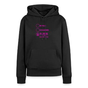 Beziehung Katzen liebe PERSER KATZE - Frauen Premium Bio Hoodie - Schwarz - Vorne - Julia (174cm)