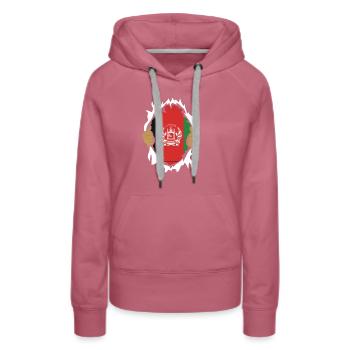 Superheld Afghanistan - Frauen Premium Bio Hoodie - Malve - Vorne - Isabella (175cm)