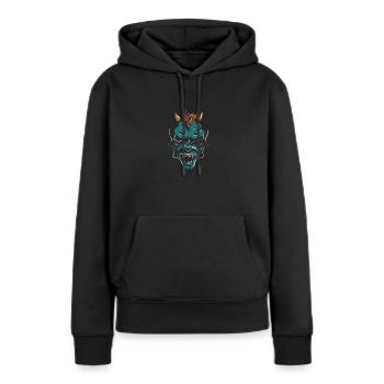 shirt, conception, t-shirt - Sweat à capuche Premium bio Femme - noir - Devant - Julia (174cm)