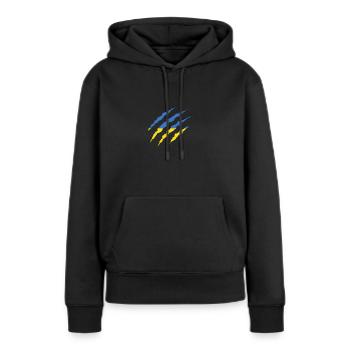 Claw Klaue Laender Ukraine png - Frauen Premium Bio Hoodie - Schwarz - Vorne - Julia (174cm)