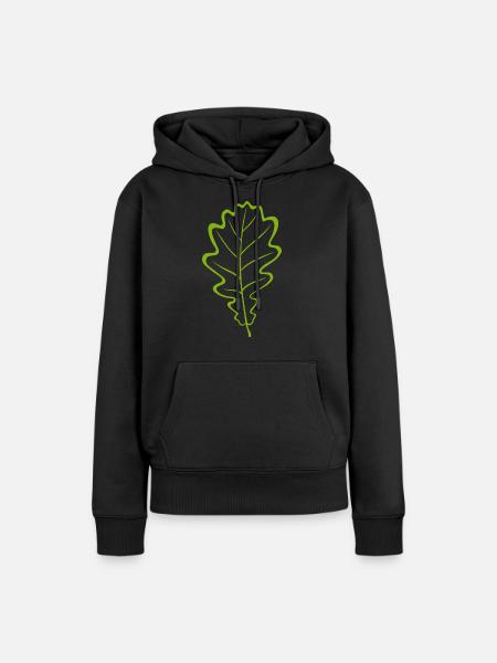 Eiche 2 - Frauen Premium Bio Hoodie - Schwarz