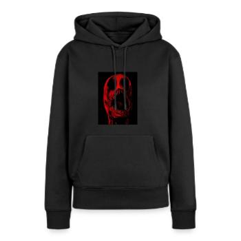 Roter schrei - Frauen Premium Bio Hoodie - Schwarz - Vorne - Julia (174cm)