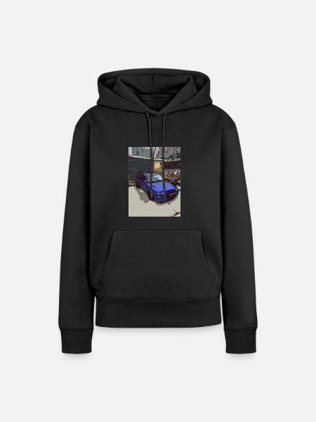 AstraCaravan - Frauen Premium Bio Hoodie - Schwarz