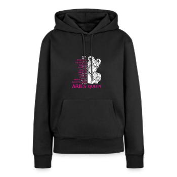 Sternzeichen Widder - Frauen Premium Bio Hoodie - Schwarz - Vorne - Julia (174cm)