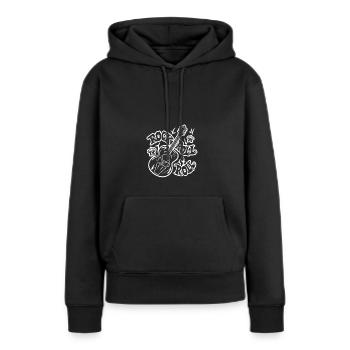 Rock N Roll - Frauen Premium Bio Hoodie - Schwarz - Vorne - Julia (174cm)