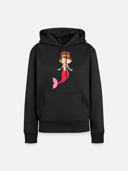 Ozean Meerjungfrau - Frauen Premium Bio Hoodie - Schwarz