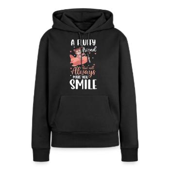 Teddybär Kuscheltier Spielzeug Schwanger - Frauen Premium Bio Hoodie - Schwarz - Vorne - Julia (174cm)