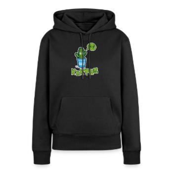 Lustige Kaktus - Frauen Premium Bio Hoodie - Schwarz - Vorne - Julia (174cm)