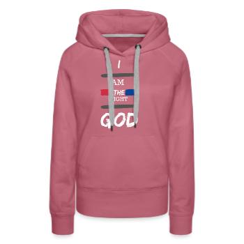 THE LIGHT OF GOD - Women’s Premium Organic Hoodie - mauve - Front - Isabella (175cm)
