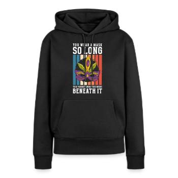 Déguisement Célébration Carnaval Deuxième Face - Sweat à capuche Premium bio Femme - noir - Devant - Julia (174cm)