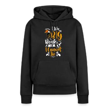 Bec de la forêt tropicale toucan - Sweat à capuche Premium bio Femme - noir - Devant - Julia (174cm)