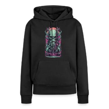 Ghoul Demon Heavy Metal Underworld Design - Women’s Premium Organic Hoodie - black - Front - Julia (174cm)