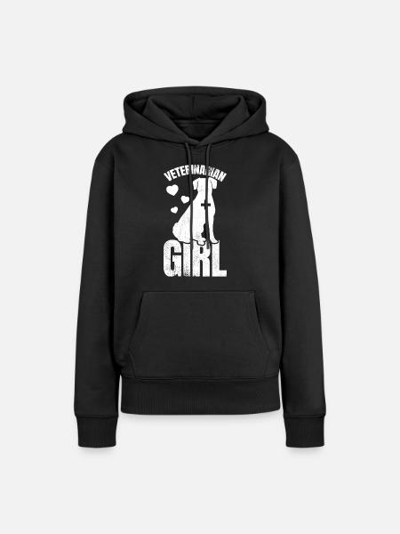Tierärztin - Frauen Premium Bio Hoodie - Schwarz