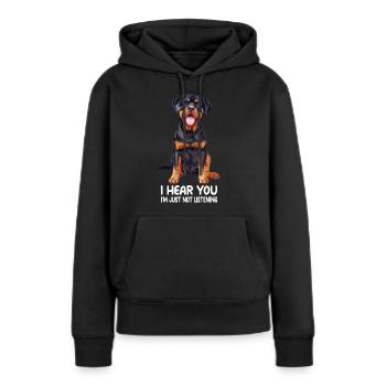 Rottweiler - Sweat à capuche Premium bio Femme - noir - Devant - Julia (174cm)