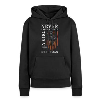 Dobermann Hundebesitzer Diensthunde Hundeliebe - Frauen Premium Bio Hoodie - Schwarz - Vorne - Julia (174cm)