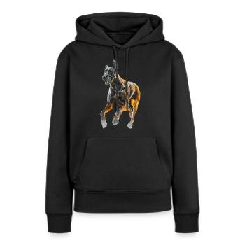 Deutsche Dogge - Frauen Premium Bio Hoodie - Schwarz - Vorne - Julia (174cm)