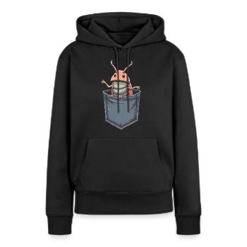 Pill Bug Graphic for Entomologist Insect Rollie Po - Frauen Premium Bio Hoodie - Schwarz - Vorne - Julia (174cm)