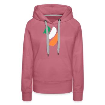 Irland Flagge  - Frauen Premium Bio Hoodie - Malve - Vorne - Isabella (175cm)