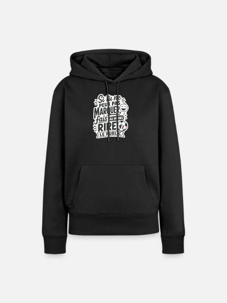 Humour du Foot - Frauen Premium Bio Hoodie - Schwarz