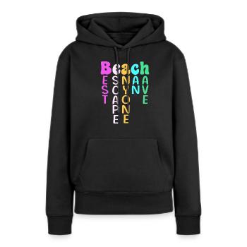 Croisière Croisière - Sweat à capuche Premium bio Femme - noir - Devant - Julia (174cm)