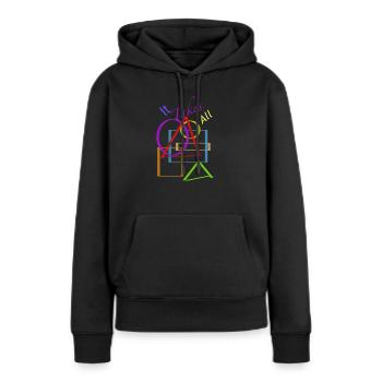 Alle Formen - Frauen Premium Bio Hoodie - Schwarz - Vorne - Julia (174cm)