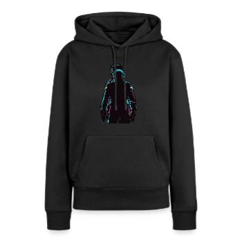Les cyber-hommes - Sweat à capuche Premium bio Femme - noir - Devant - Julia (174cm)