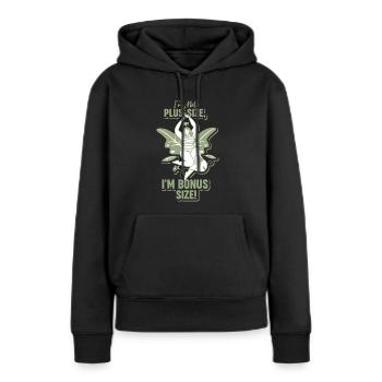 Kurvige Küken Bonusgröße Körperakzeptanz - Frauen Premium Bio Hoodie - Schwarz - Vorne - Julia (174cm)