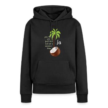Coconut Tree Kamala Harris La Demokraten Wahl 2024 - Frauen Premium Bio Hoodie - Schwarz - Vorne - Julia (174cm)