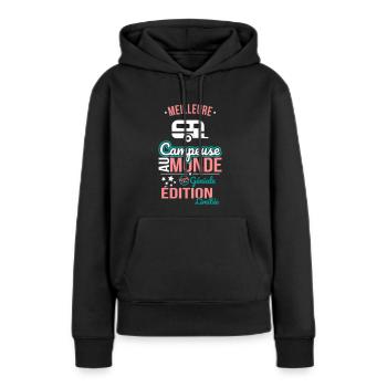 Best Camper in the World - 100% Awesome - Women’s Premium Organic Hoodie - black - Front - Julia (174cm)