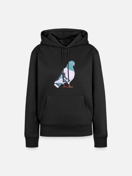 Taube - Frauen Premium Bio Hoodie - Schwarz