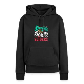 Le printemps apporte la beauté des curseurs - Sweat à capuche Premium bio Femme - noir - Devant - Julia (174cm)