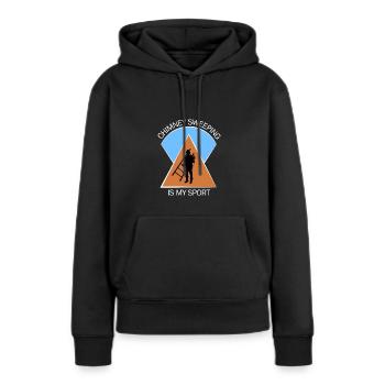 Ramoneur Ramoneur Ramoneur - Sweat à capuche Premium bio Femme - noir - Devant - Julia (174cm)