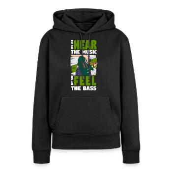 Bassist E-Bass Musik - Frauen Premium Bio Hoodie - Schwarz - Vorne - Julia (174cm)