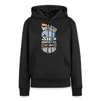 Snowboarder Urlaub Snow Winterurlaub - Frauen Premium Bio Hoodie - Schwarz - Vorne - Julia (174cm)