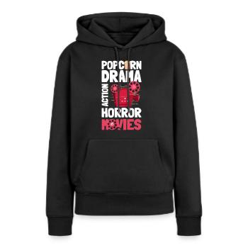 Filmliebhaber Action Hollywood - Frauen Premium Bio Hoodie - Schwarz - Vorne - Julia (174cm)