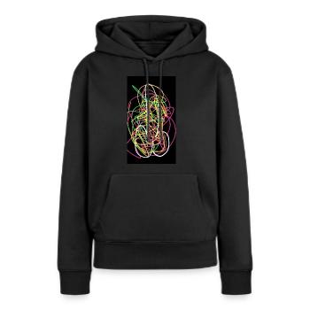 b2ed7f3f 76e1 4f2e b811 ff798013152f - Frauen Premium Bio Hoodie - Schwarz - Vorne - Julia (174cm)