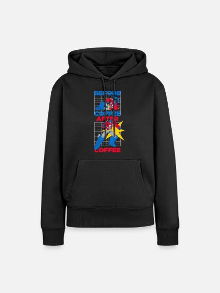 Transformers G1 Optimus Prime Drôle Cadeau Café - Sweat à capuche Premium bio Femme - noir