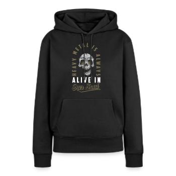 Musik Festival Rockgitarre E-Gitarre - Frauen Premium Bio Hoodie - Schwarz - Vorne - Julia (174cm)
