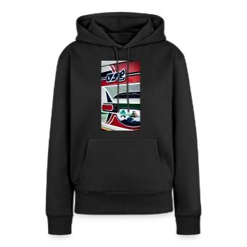 Orient Design - Frauen Premium Bio Hoodie - Schwarz - Vorne - Julia (174cm)