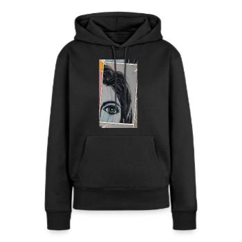 Amerikanischer Comic - Frauen Premium Bio Hoodie - Schwarz - Vorne - Julia (174cm)