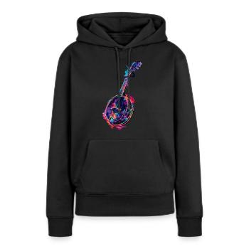 Banjo - Sweat à capuche Premium bio Femme - noir - Devant - Julia (174cm)