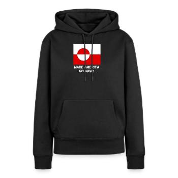 Groenland - Sweat à capuche Premium bio Femme - noir - Devant - Julia (174cm)