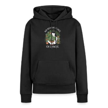 Nur noch eine Pflanze - Urban Jungle Design - Frauen Premium Bio Hoodie - Schwarz - Vorne - Julia (174cm)