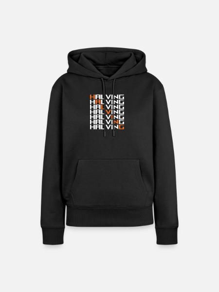 Halving Bitcoin - Frauen Premium Bio Hoodie - Schwarz