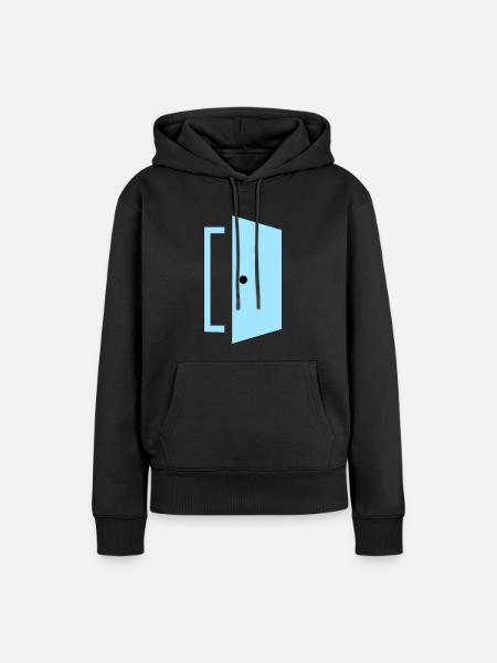 Tür Ausgang Eingang - Frauen Premium Bio Hoodie - Schwarz