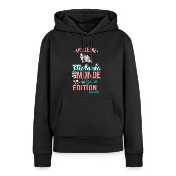 Best Female Biker in the World - 100% Awesome - Women’s Premium Organic Hoodie - black - Front - Julia (174cm)