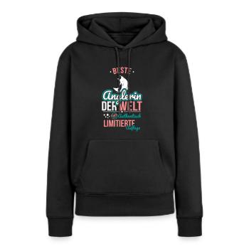 Beste Anglerin der Welt - 100% Authentisch - Frauen Premium Bio Hoodie - Schwarz - Vorne - Julia (174cm)