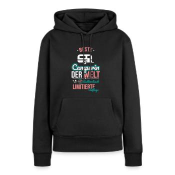 Beste Camperin der Welt - 100% Authentisch - Frauen Premium Bio Hoodie - Schwarz - Vorne - Julia (174cm)