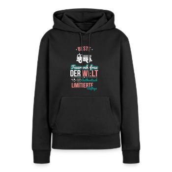 Best Firefighter in the World - 100% Authentic - Women’s Premium Organic Hoodie - black - Front - Julia (174cm)